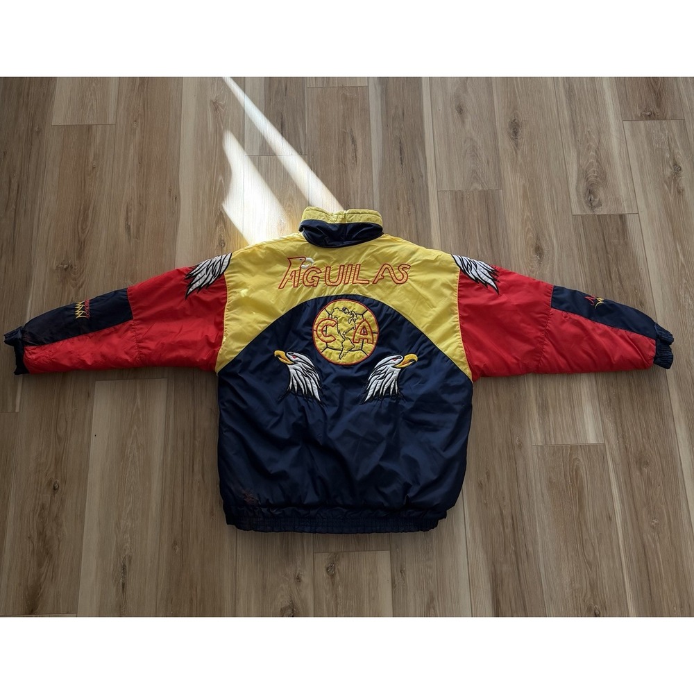 RARE VTG Club America Aguilas Fulbol Soccer Boxy Full Zip Jacket Adult XL 90s